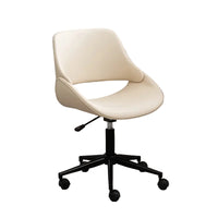 Luxuriöser Gaming- und Bürostuhl – Drehbarer Computerstuhl aus Massivholz mit Kunstleder