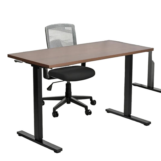 Moderner Minimalistischer Schreibtisch aus Walnuss – Höhenverstellbare Arbeitsstation